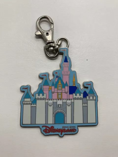 Disney HONG KONG DISNEYLAND Sleeping Beauty Castle Lanyard Medal Hanger Pin