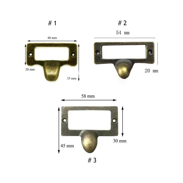 Lot De 10 Porte-étiquettes Bronze – L 70 Mm X H 30 Mm – Sans Marque