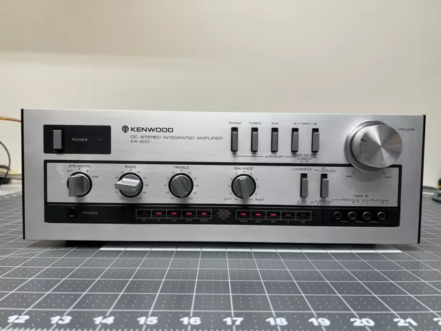 KENWOOD DC Stereo Integrated Amplifier MODEL KA-400 RARE WORKS LOOKS GREAT 🔥🔥