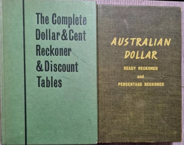 2x Australian Decimal Currency Calculation Vintage Books