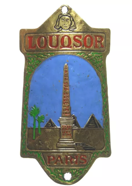 Plaque Bicyclette / Vélo / Objets Collection Louqsor