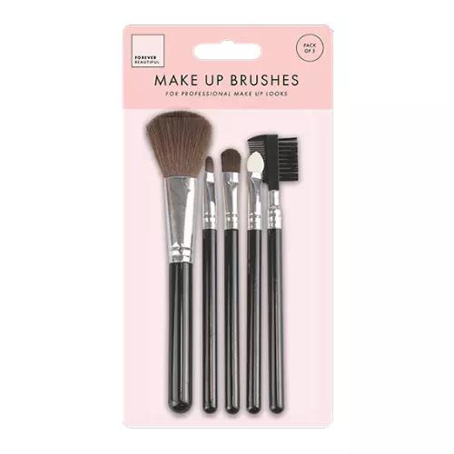 5 Piece Makeup Brush Cosmetic Set Kit Eyeshadow Foundation Powder Blush Eye