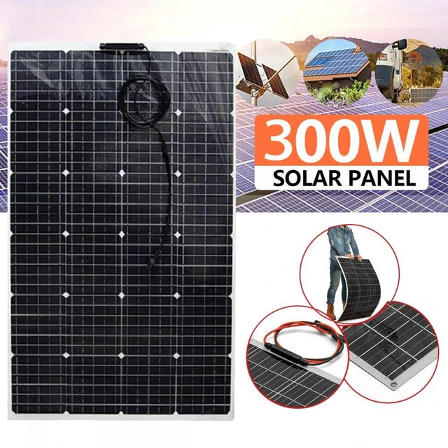 300W Flexible Solar Panel 18V Battery Charger Kit Car Camping DIY RV Marine Boat