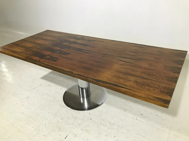Herman Miller Rosewood Chrome Pedestal Base Executive Desk Mid Century Modern