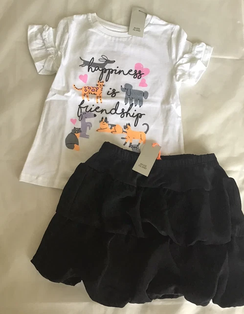 River island mini girls aged 4-5 years puffball skirt outfit BNWT