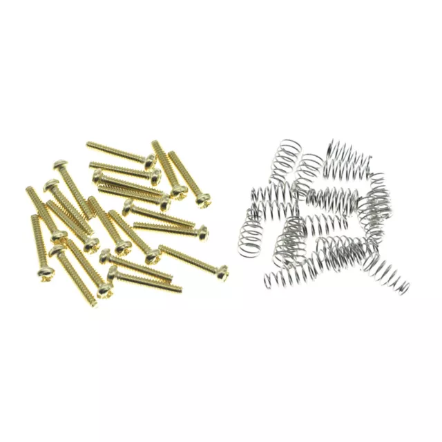 20-Pack Premium Stainless Steel American #6-32 Pickup Screws Springs for Fender