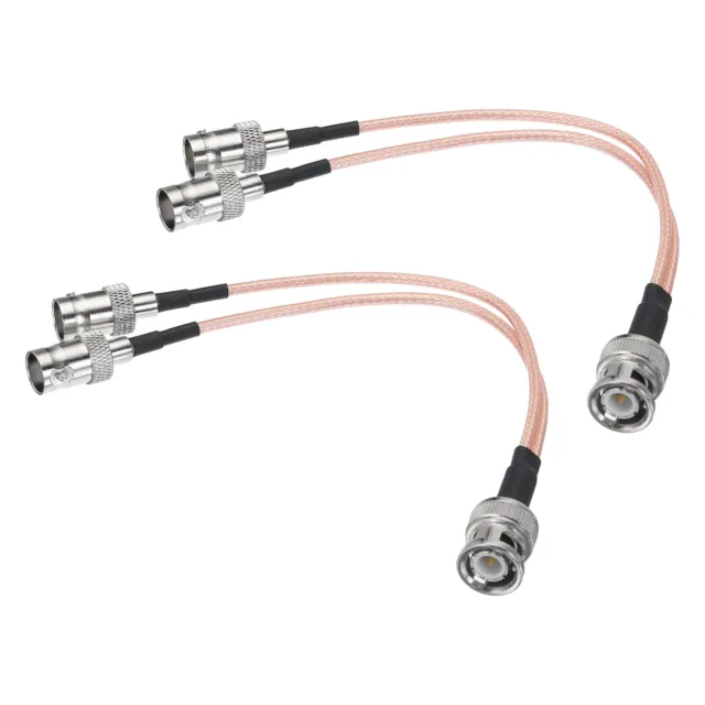 RG316 Coaxial Cables BNC Splitter Cable BNC Male to Dual BNC Female 0.5FT 2Pcs
