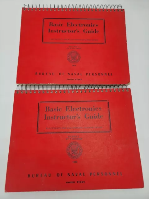 Basic Electronics Instructor's Guide Bureau Of Naval Personnel Volumes 1 2 1953