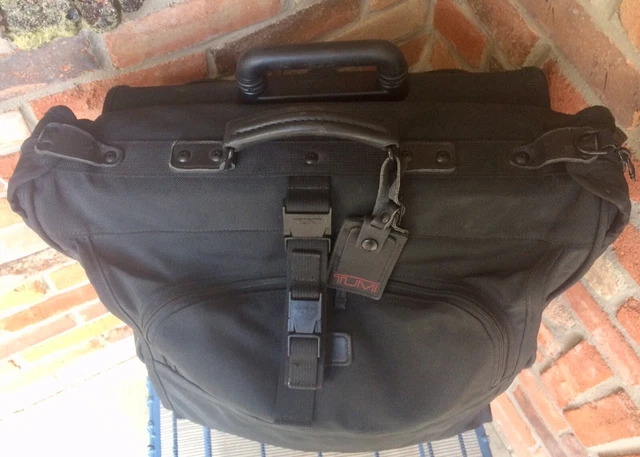 🎁 Xclnt! TUMI Rolling Garment Bag black ballistic nylon bi-fold 13x19x22" USA! 2