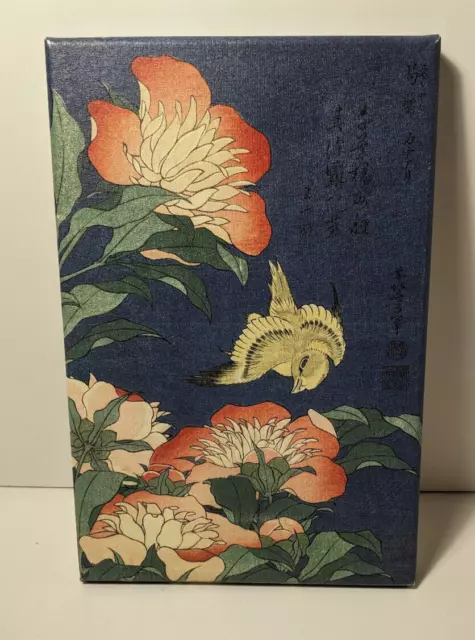 iCanvas Canary and Peonies 1834 - Katsushika Hokusai Art Print 8x12"