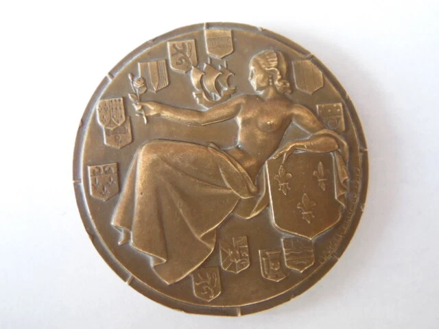 Médaille Cie Générale Transatlantique – Paquebot De Grasse – French Line – Bronze