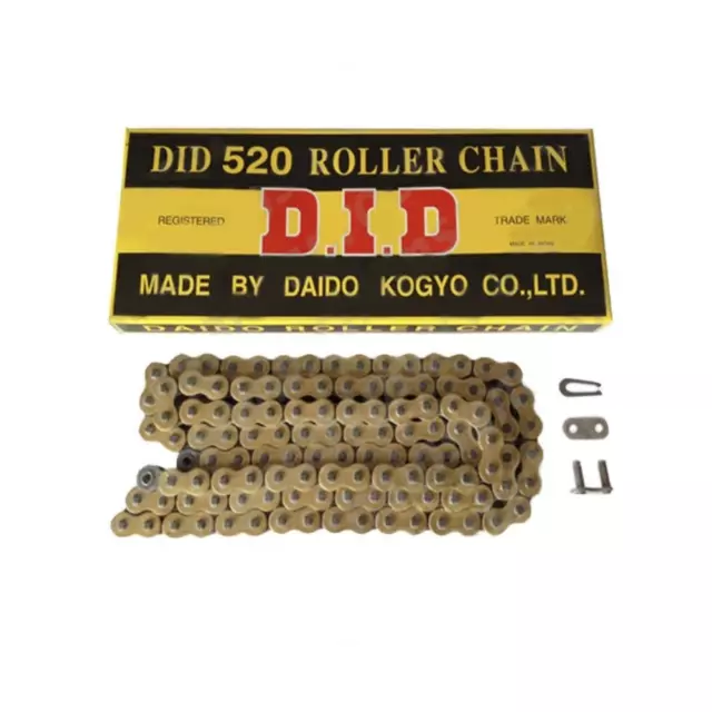 Did Standard 520 Gold & Black Motorcycle Drive Chain 520 120L 120 L Links