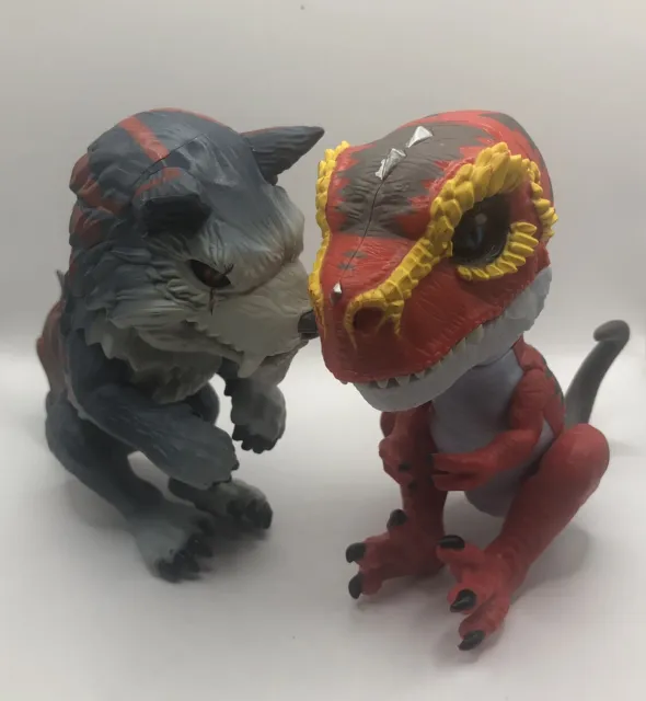 Fingerlings Untamed Interactive Dire Wolf Midnight & Ripsaw T Rex Figures Toys