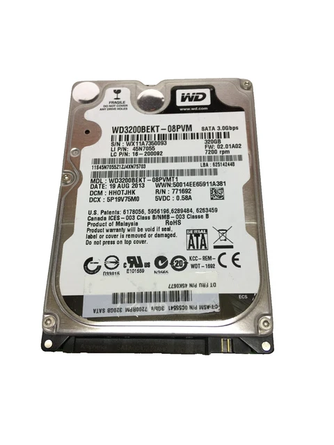 Disque dur sata 2.5'' western digital black 500 gb wd5000lp à Grenoble | Clasf informatique