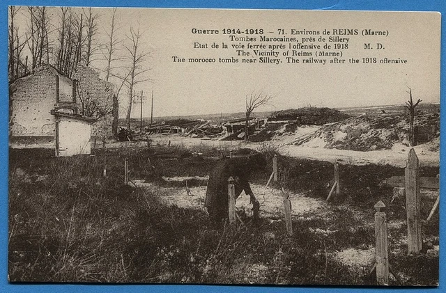 CPA: Environs de Reims -Tombes Marocaines, près de Sillery.../ Guerre 14-18