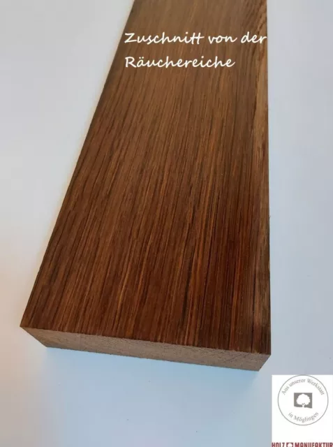 Holzzuschnitt Massivholz Räuchereiche Mooreiche DIY Regalbrett Eiche geräuchert