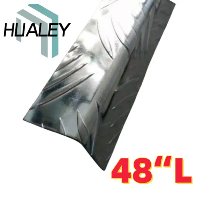2PCS 1.5" x 1.5" x 48" Wall Edge Corner Guard Angle .063 Aluminum Diamond Plate