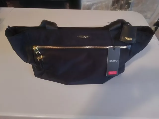 TUMI Wynne Weekender Black Travel Bag Handbag 11" x 17" x 8.75" 883509041299 NWT