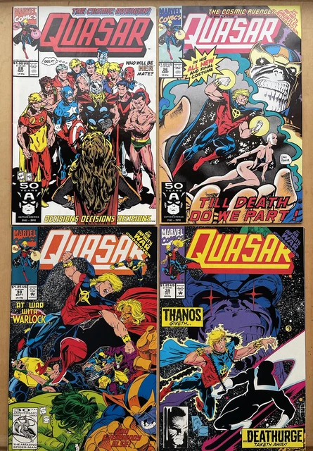 Marvel Comics QUASAR Lot of 4 #26 #28 #38 #39 Thanos Infinity War High Grade NM