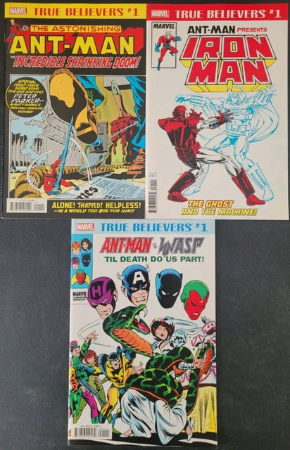 True Believers Ant-Man Set Of 3 Issues Marvel Comics The Wasp! Ghost! Iron Man!