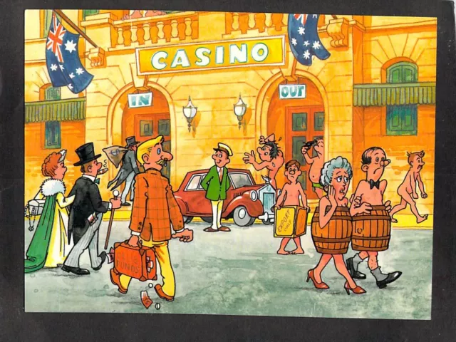 C0056 Australia Humour Adelaide Casino postcard