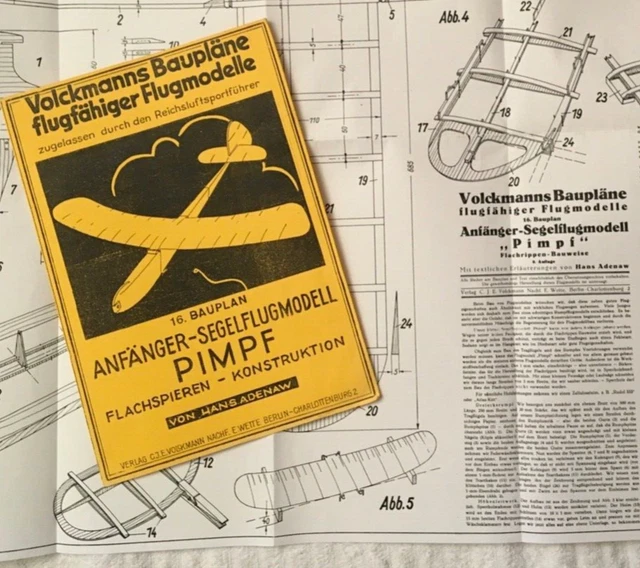 Volckmanns Baupläne. 16. Bauplan. Anfänger-Segelflugmodell Pimpf