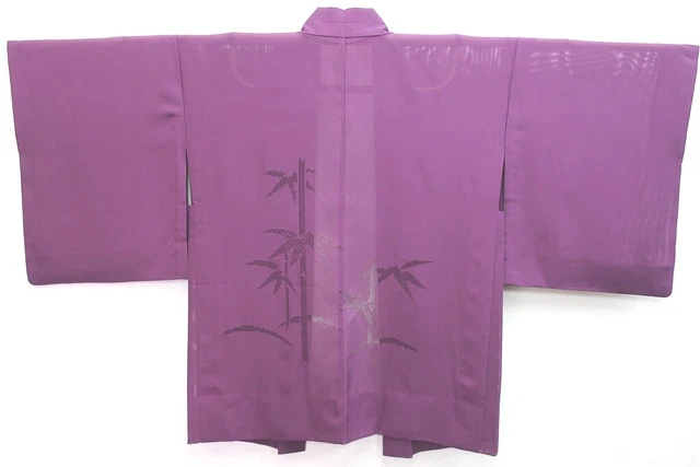 8281C1 Silk Vintage Japanese Kimono Haori Jacket See-Through for Summer