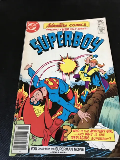 Adventure #453 Superboy 1977 Aqualad 1Ère Fille Puissante