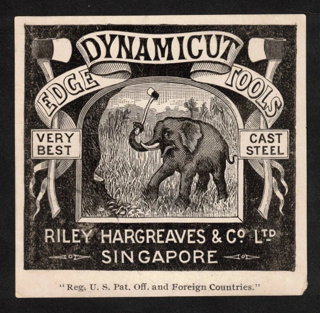 VINTAGE COLLINS DYNAMICUT Paper Axe Label for Riley Hargreaves ...