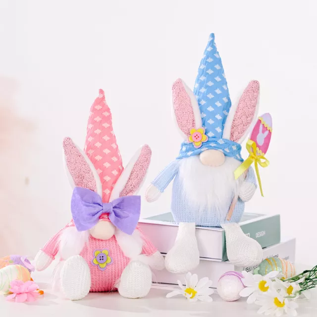 fr Easter Faceless Gnome Rabbit Handmade Reusable Cute Dwarf Bunny Home Decorati