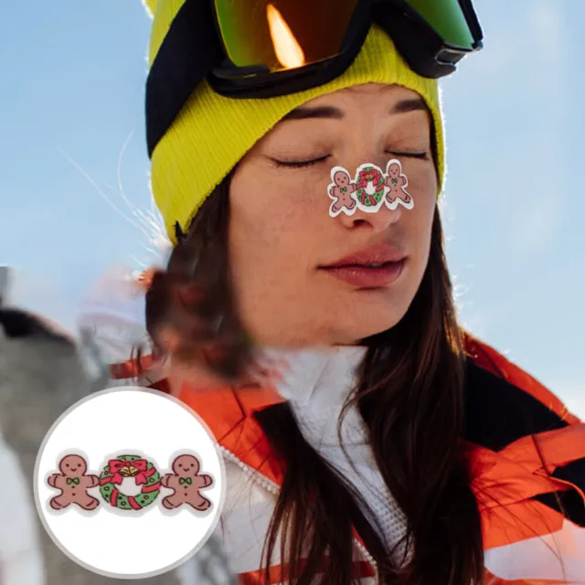 2 Pcs Face Sticker UV Cheek Nose Stickers Antifreeze Windproof Ski Muscle