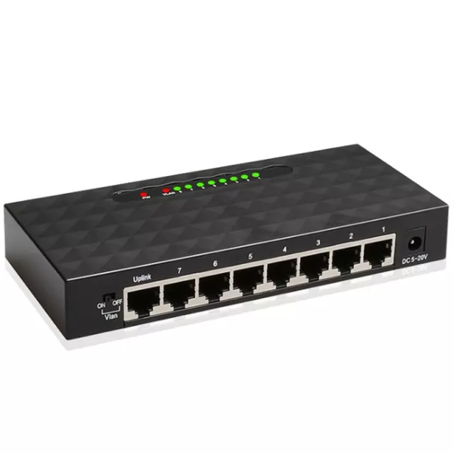 8 Ports Gigabit le Commutateur de RéSeau 1000 Mbps Gigabit Ethernet le Comm7206