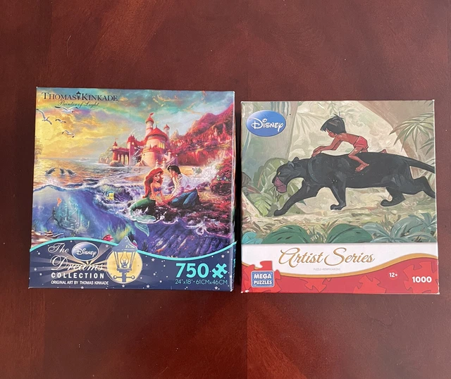 LOT OF 2 Disney Puzzles Jungle Book/Little Mermaid Puzzles £16.17