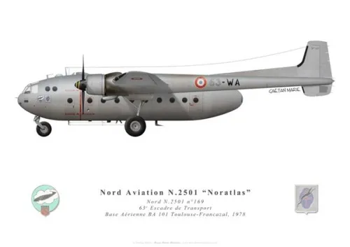 Print Nord N.2501 "Noratlas", 63e Escadre de Transport (par G. Marie)