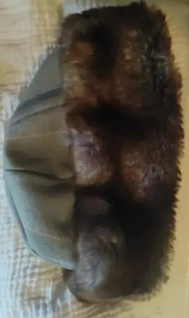 Jack Murphy Tweed Womens Hat With Deep Faux Fur Trim ~  Size S/M 22"