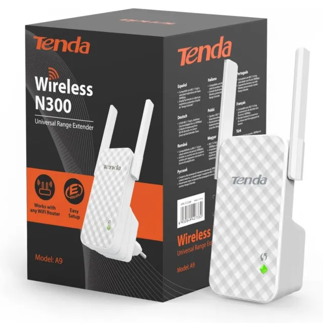 TENDA A9 RÉPÉTEUR WiFi - Amplificador WiFi 300Mbps Extensor WiFi
