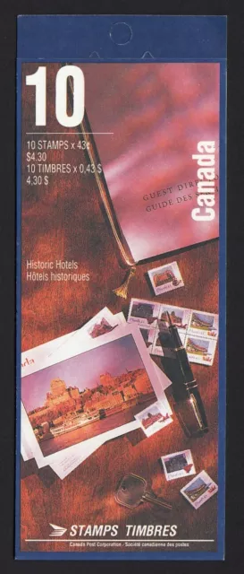 FAMOUS HOTELS = BOOKLET of 10 stamps Canada 1993 BK160 MNH