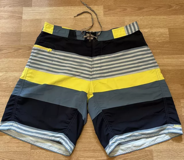 PATAGONIA WAVEFARER BOARD Shorts Colorful Striped Trunks Swim Suit Men ...