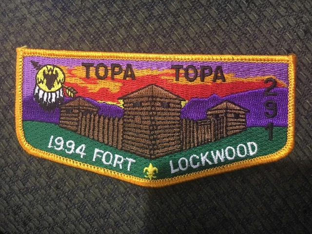 MINT OA Flap  Lodge 291 Topa Topa Orange Border 1994 Fort Lockwood