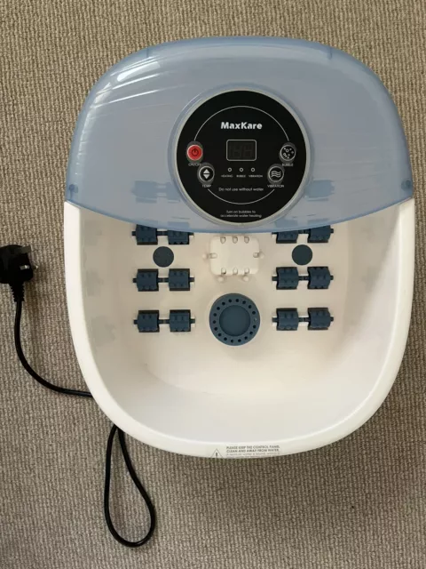 Max Kare Foot Spa Massager with Full Roller, Heat and Bubbles