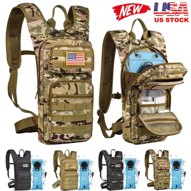 Hydration Backpack with 3L TPU Water Bladder Pack Tactical Molle Water Backpack