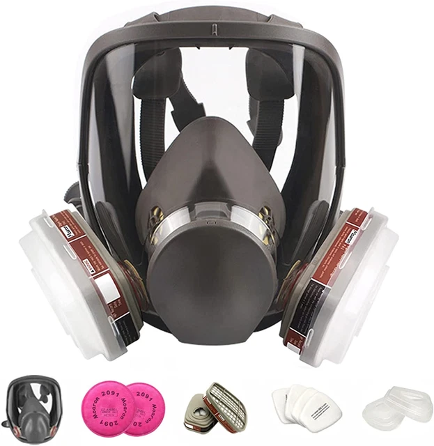 Cubierta facial completa, cubierta de gas de vapor orgánico, amplio campo de visión, ampliamente utilizada en Pai