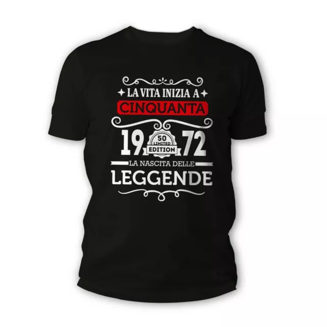 Tshirt 1972 La Nascita delle Leggende  - Maglietta idea regalo compleanno