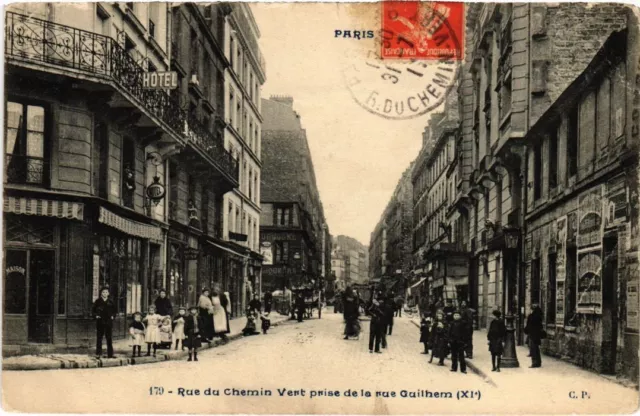 CPA PARIS 11e Rue du Chemin Vert prise de la Rue Guilherm (1247834)