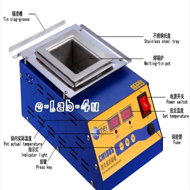 Digital Preheating Soldering Pot / Preheat Station Square Tin Pot 900W CM-150s E