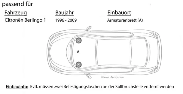 Audison Lautsprecher für Citroen Berlingo 1 Front Boxen Koax Auto KFZ PKW Set 2