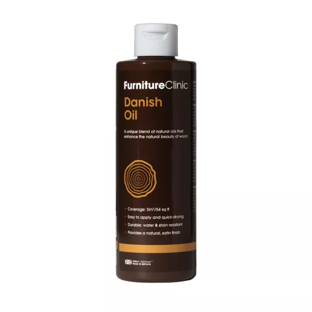 Clear Danish Wood Oil to Protect Interior Exterior Furniture Worktops