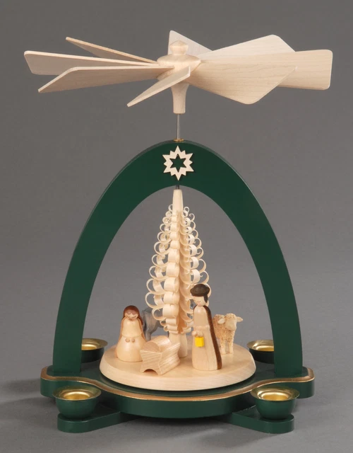 Green Arch Nativity Pyramid - Single Tier