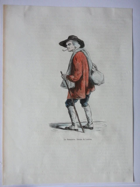OLD ENGRAVING 19th century - LE BEUCERON