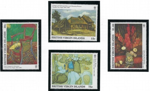 British Virgin Is 726-29 MNH 1991 Van Gogh Paintings (mm1000)